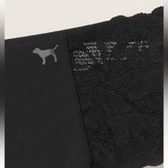 NWT PINK Victoria’s Secret No-Show Cheekster Panty. Pure Black. - Picture 6 of 12